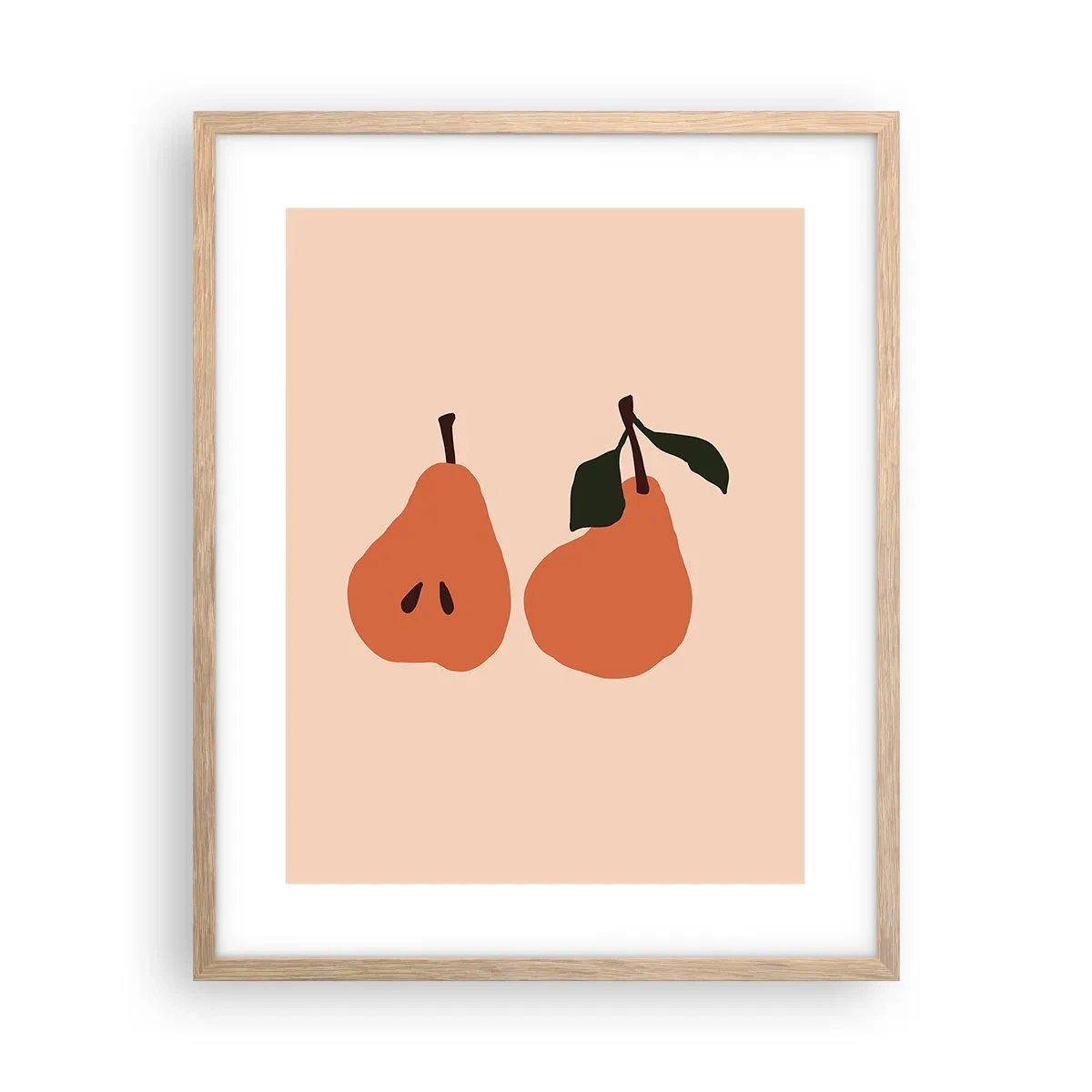Pôster com moldura de carvalho claro - A própria doçura - 40x50 cm