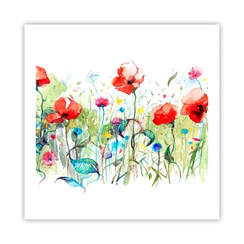 Pôster - Prado florido de maio - 60x60 cm