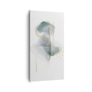 Quadro em tela - Sobre a relação entre o cinza e o dourado - 65x120 cm