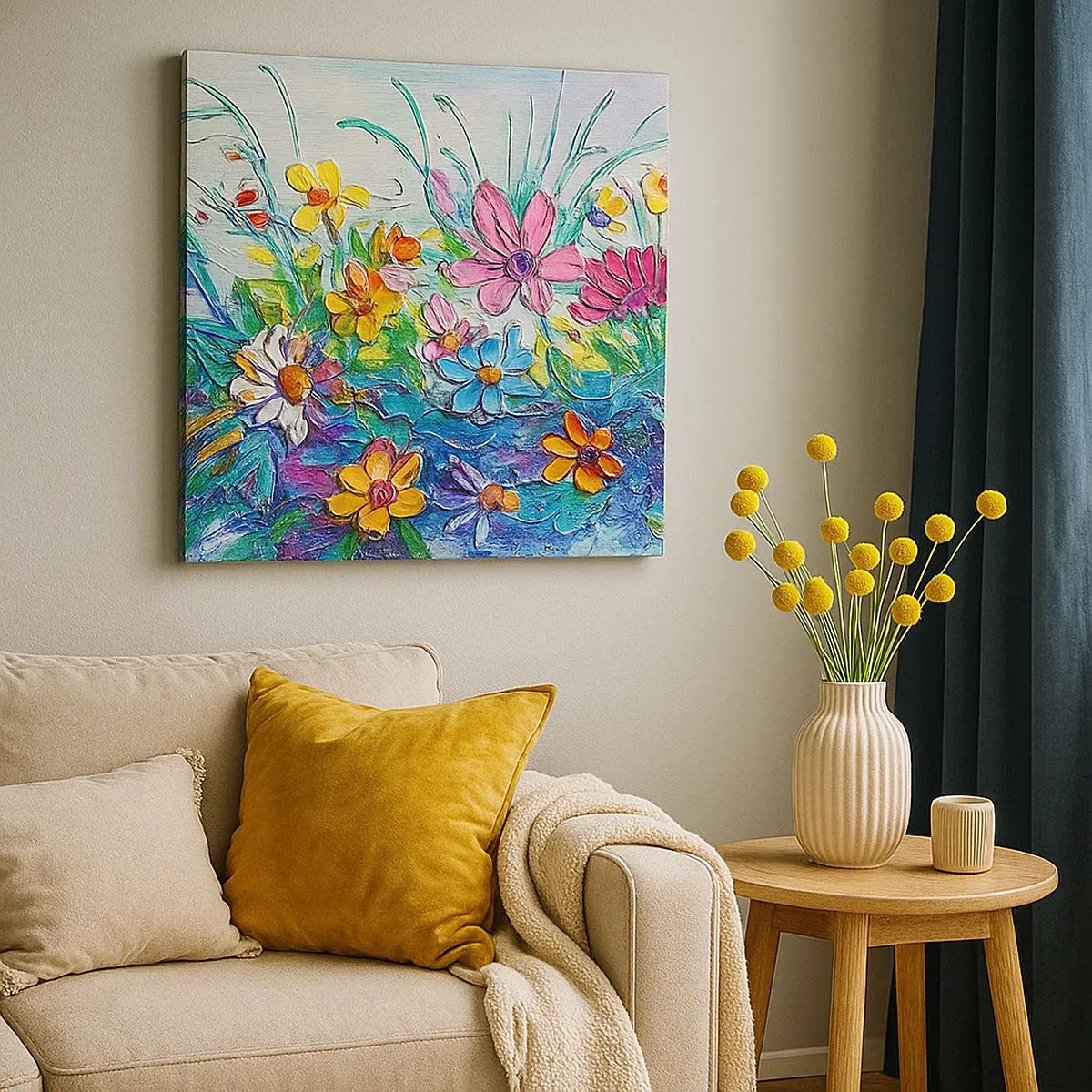 Quadro em tela - Não é de todo natureza morta - 30x30 cm