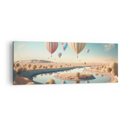 Quadro em tela - O amor permite se reerguer - 140x50 cm