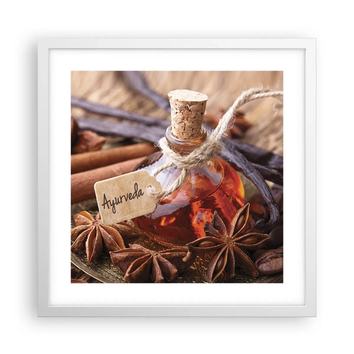 Pôster em moldura branca - Rumo à unidade do corpo e do espírito - 40x40 cm