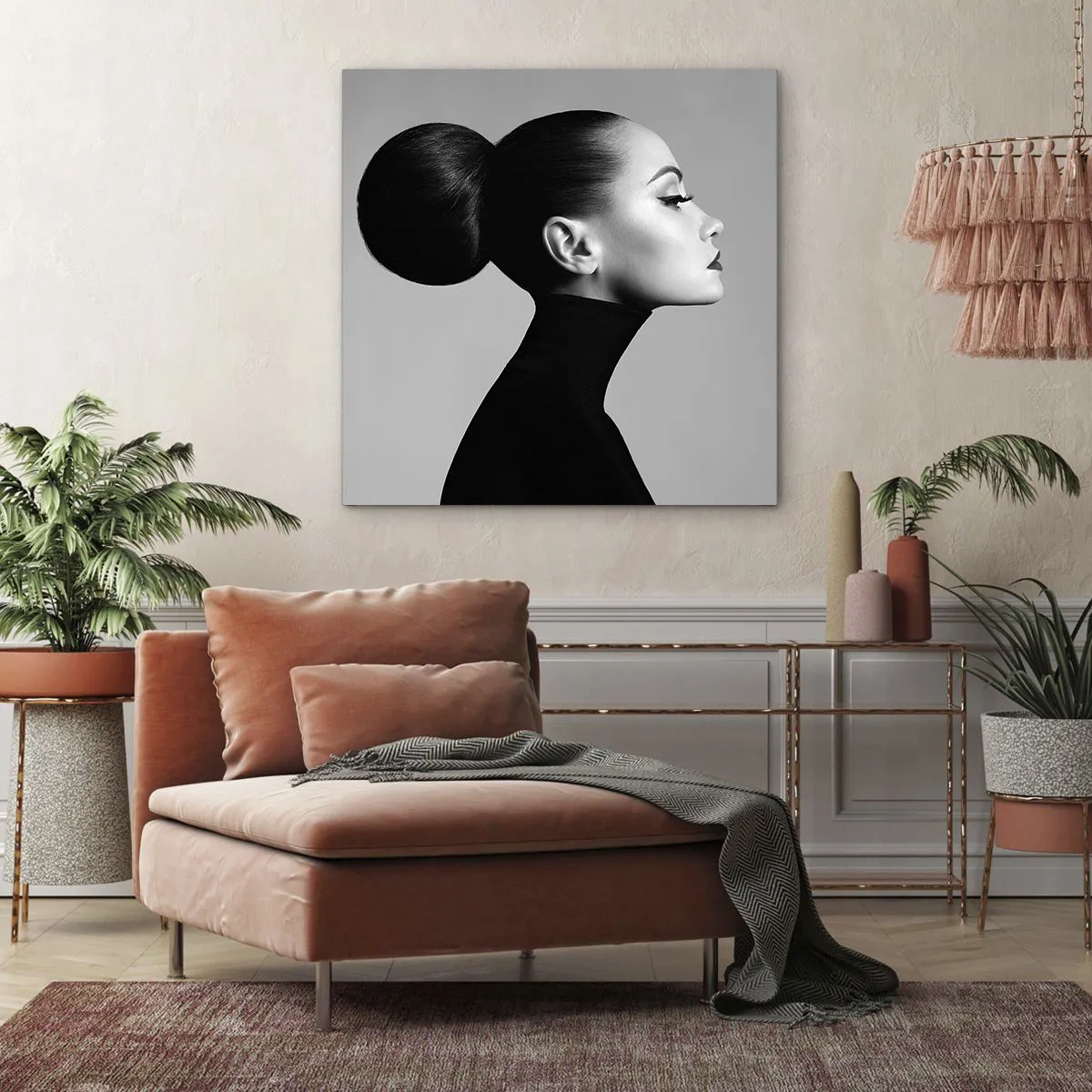 Quadro em tela - Nefertiti moderna - 40x40 cm