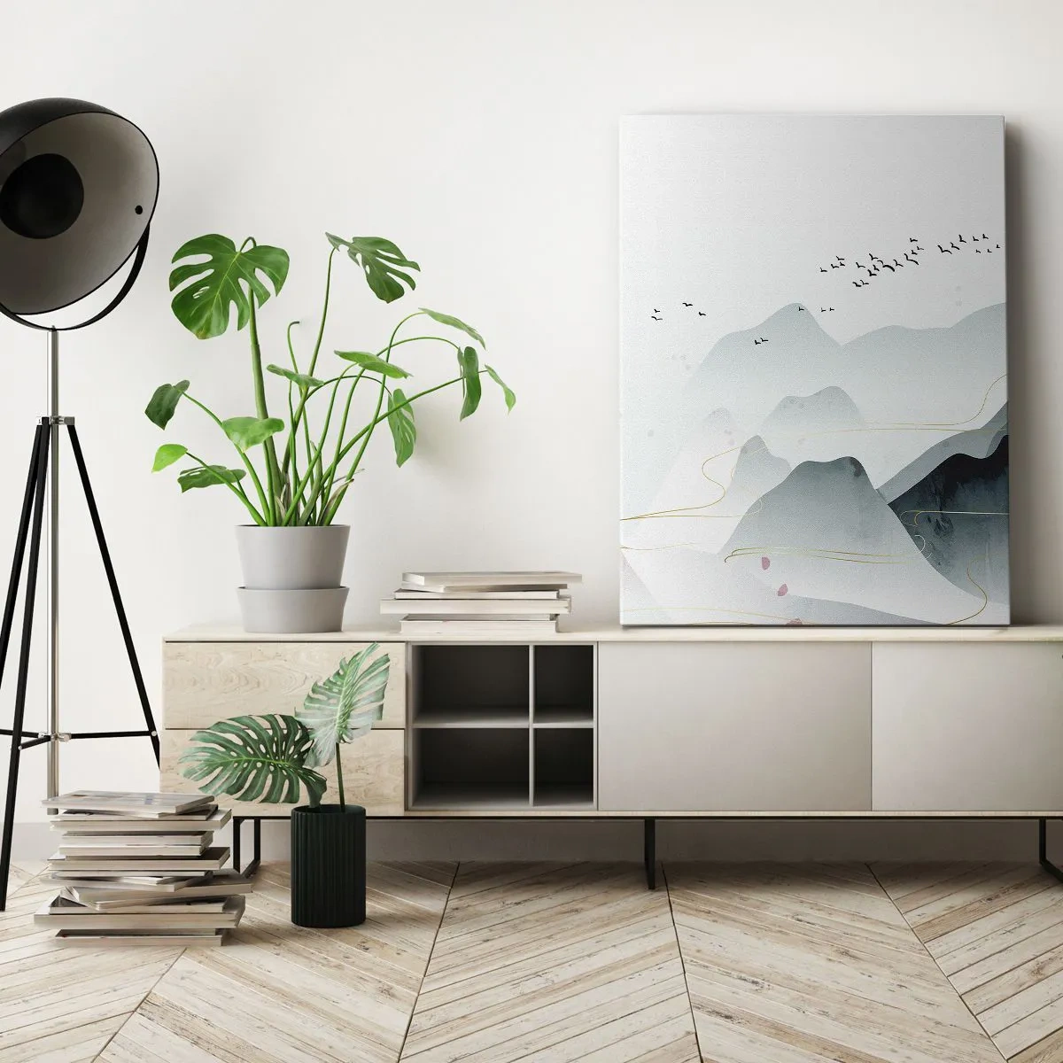 Quadro em tela - Acima dos picos - 65x120 cm