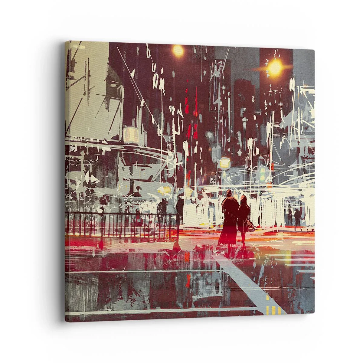 Quadro em tela - Travessia metropolitana - 40x40 cm