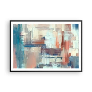 Pôster com moldura preta - Alcance a luz - 100x70 cm