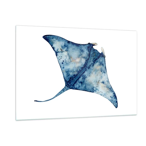 Quadro em vidro - A vida em azul - 120x80 cm