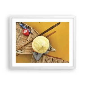 Pôster em moldura branca - A vida no rio amarelo - 50x40 cm