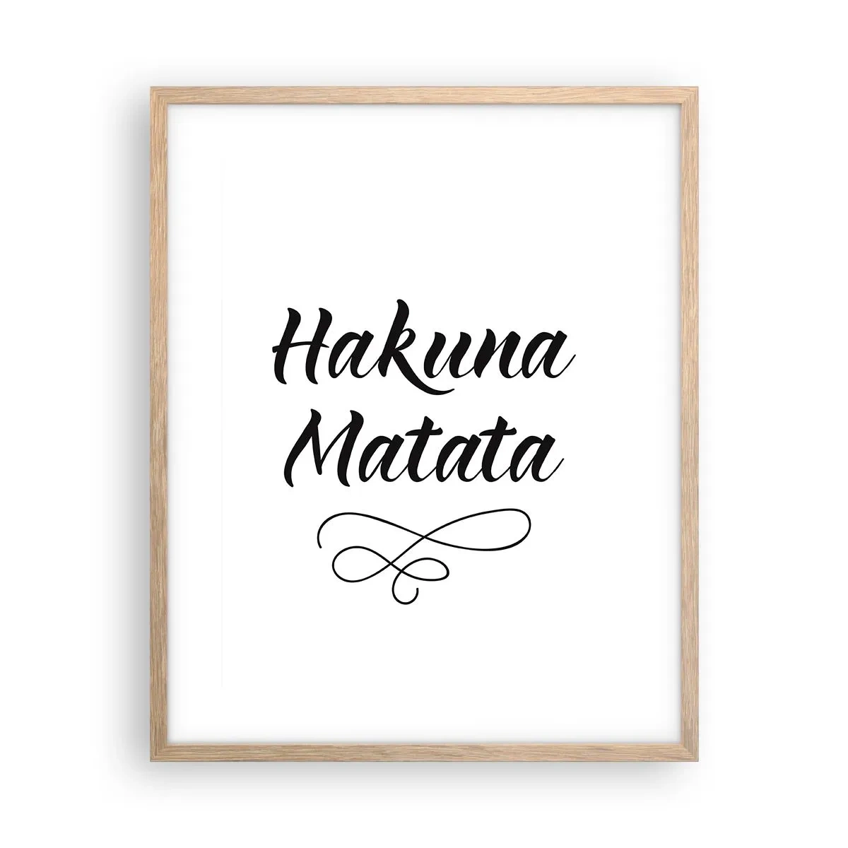 Pôster com moldura de carvalho claro - O melhor conselho - 40x50 cm