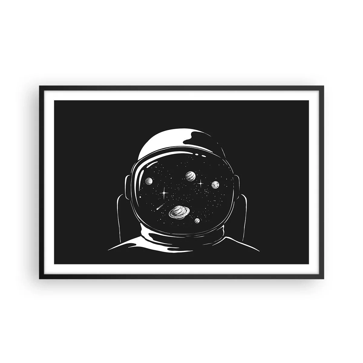 Pôster com moldura preta - Bela Vista - 91x61 cm