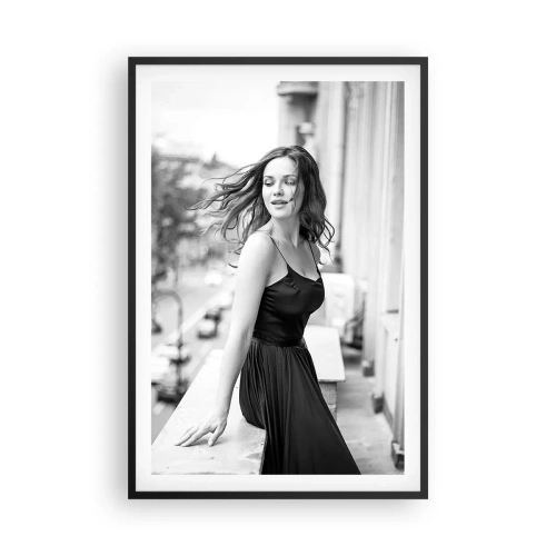 Pôster com moldura preta - Certamente uma parisiense - 61x91 cm