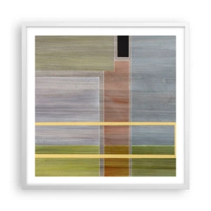 Pôster em moldura branca - Simples e calmo - 60x60 cm
