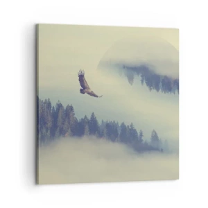 Quadro em tela - Eu vi a sombra de uma águia - 60x60 cm
