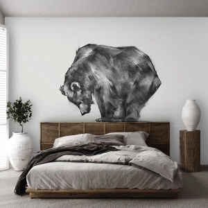 Papel de Parede Premium Sand - É bom ver alguém próximo - Abstração, Urso polar, Natureza - 200x140 cm