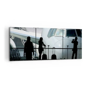 Quadro em tela - Vis a vis no aeroporto - 120x50 cm