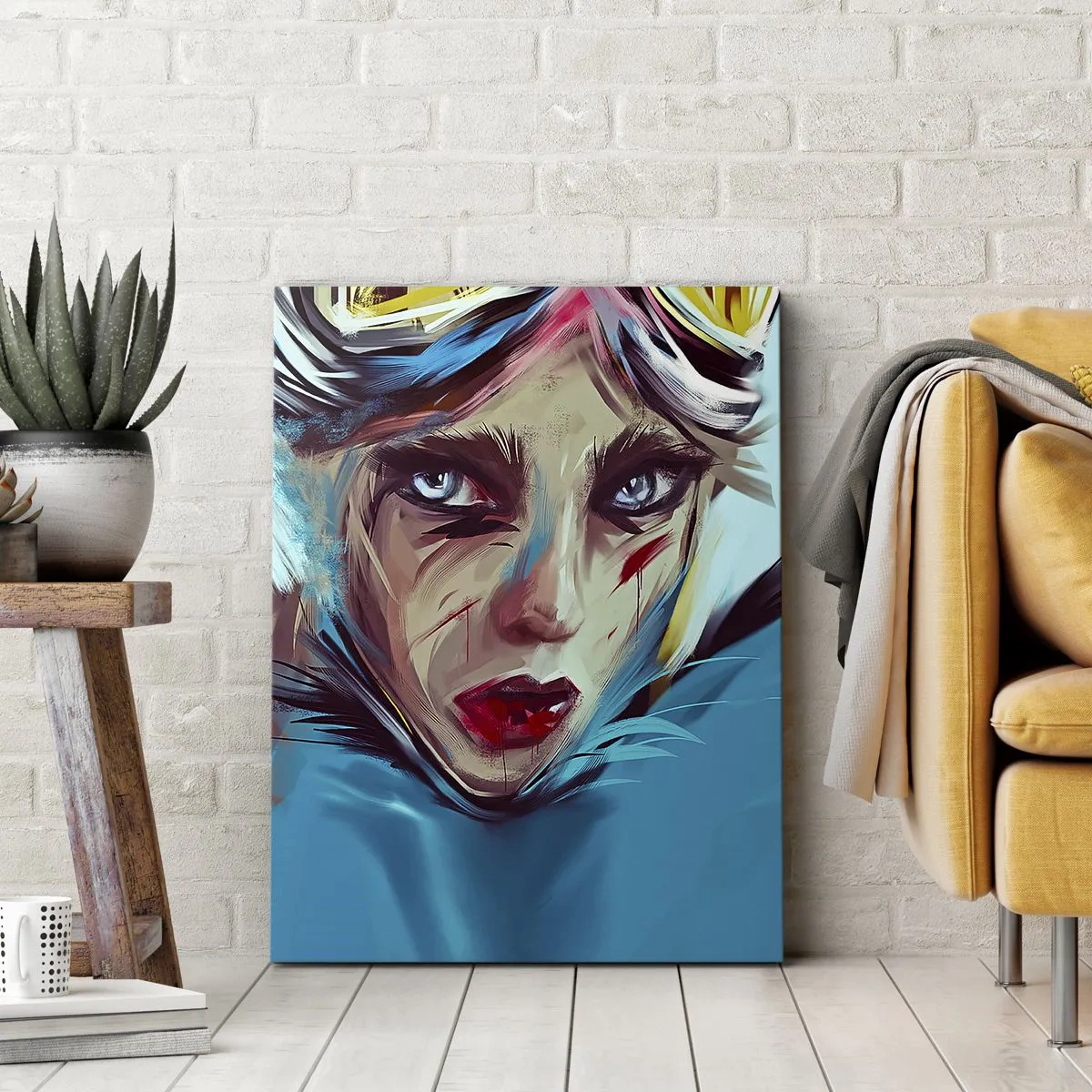 Quadro em tela - A guerreira das estradas - 50x70 cm
