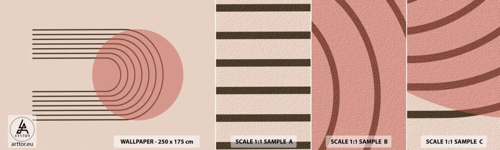 Amostra de papel de parede autocolante Deluxe Sticker - Atração irresistível - Abstração, Pedaço, Arte Moderna. - 100x30 cm