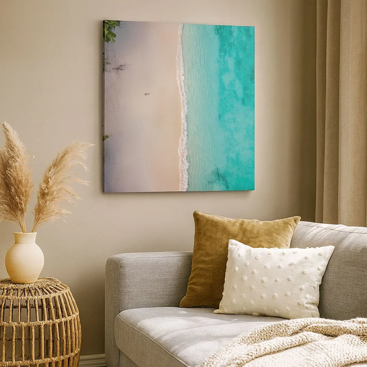 Quadro em tela - Praia do paraíso - 30x30 cm