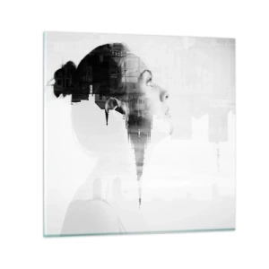 Quadro em vidro - Em ambos os lados do vidro - 70x70 cm