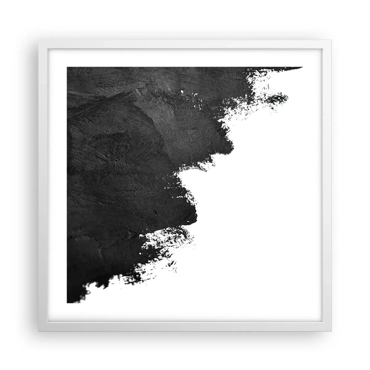 Pôster em moldura branca - Elementos: terra - 50x50 cm