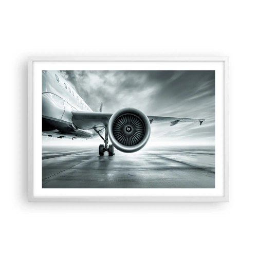 Pôster em moldura branca - Há poder! - 70x50 cm