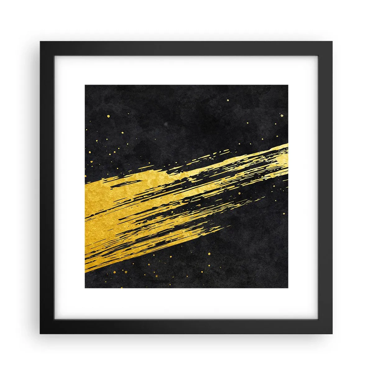 Pôster com moldura preta - Salto para o hiperespaço - 30x30 cm