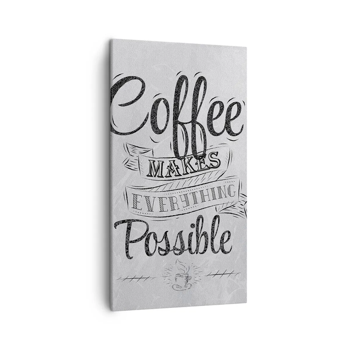 Quadro em tela - Como podes não amar café - 45x80 cm