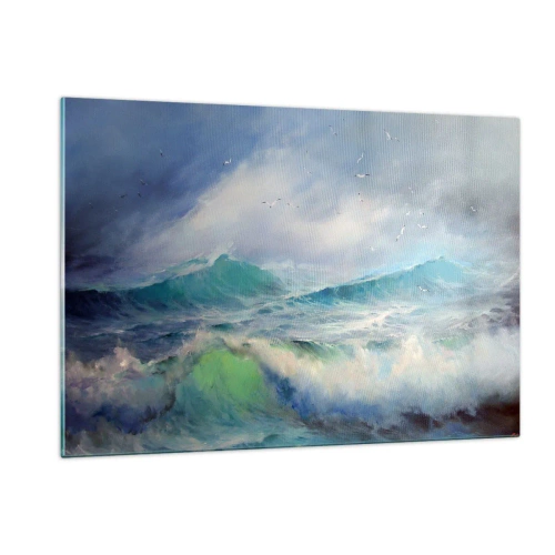 Quadro em vidro - O vento uivava triunfalmente… - 120x80 cm