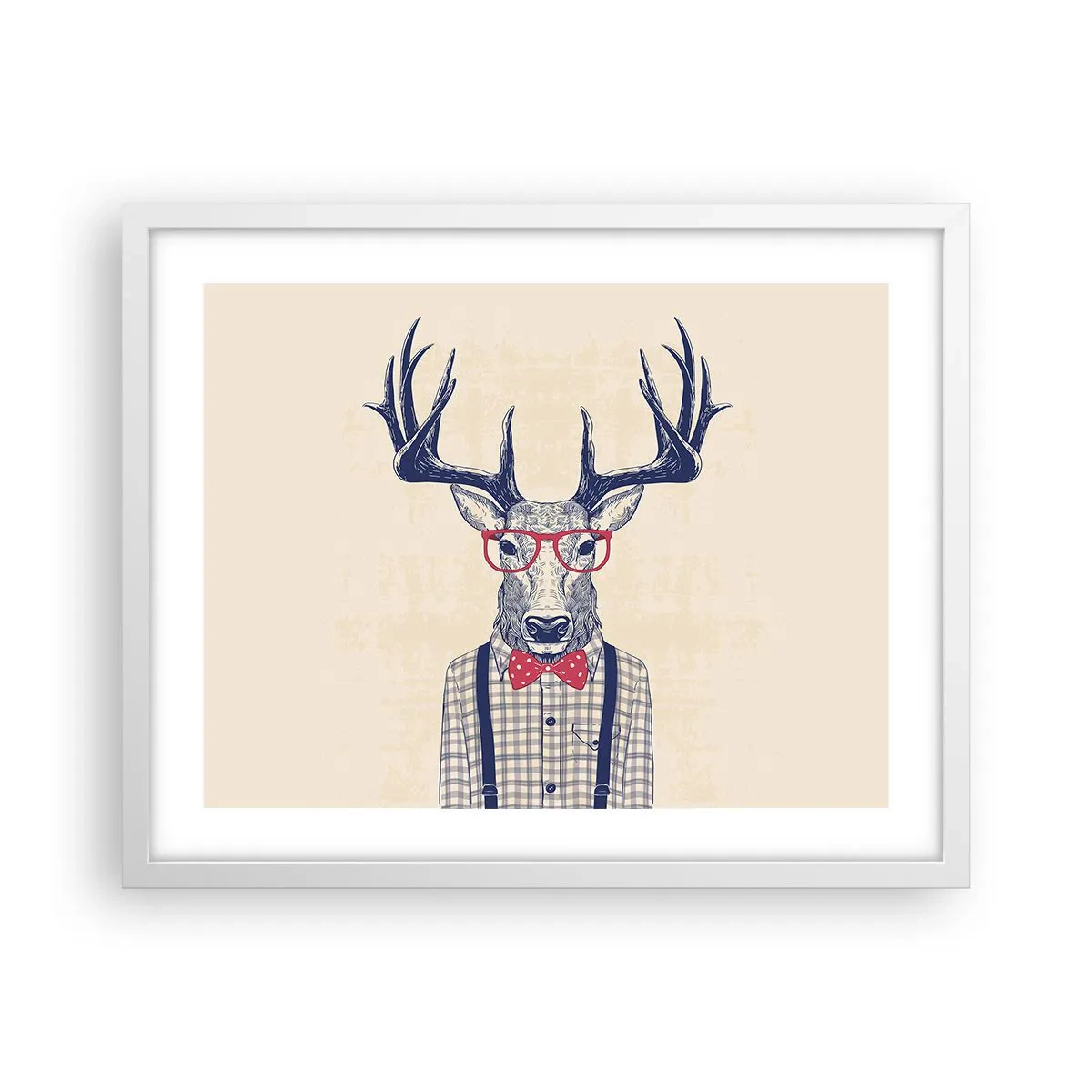 Pôster em moldura branca - Extravagância engraçada - 50x40 cm