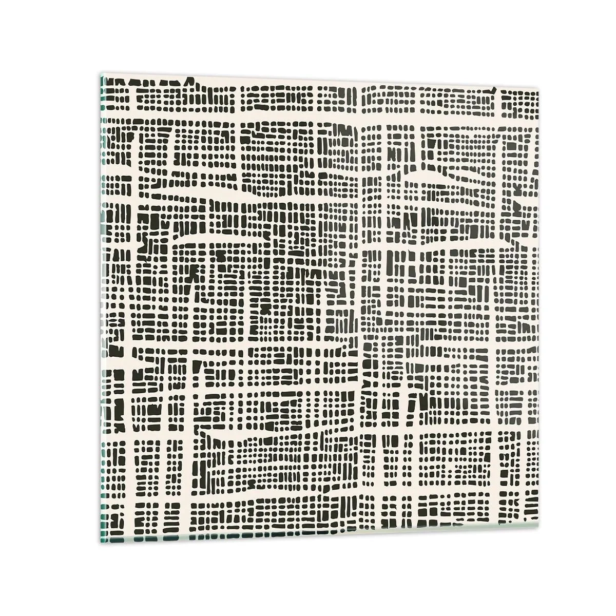 Quadro em vidro - Uma composição tecida - 30x30 cm