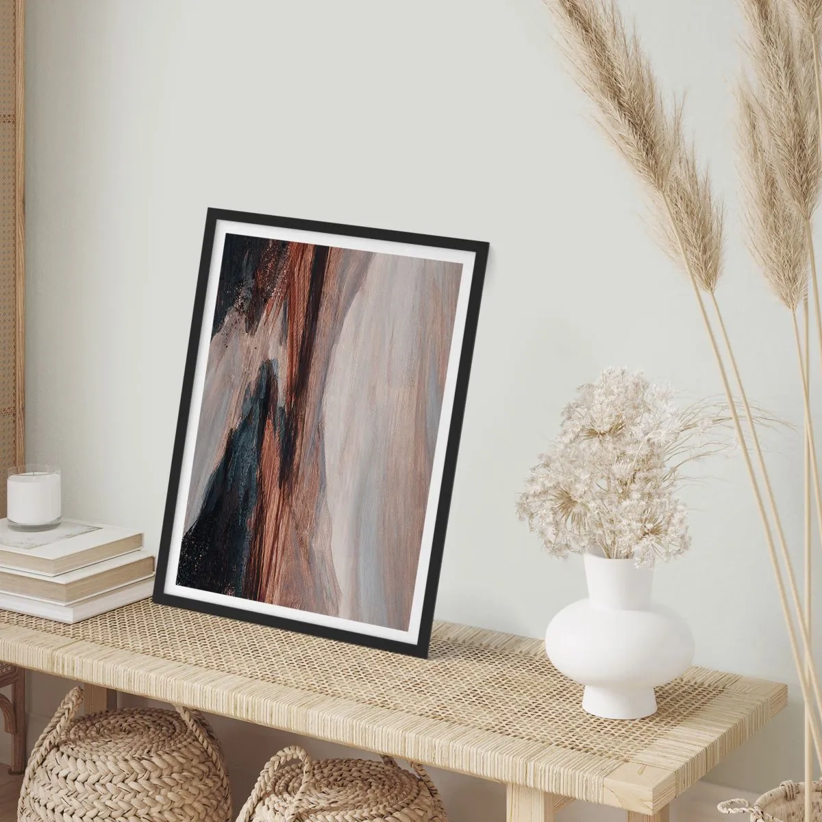 Pôster com moldura preta - Um vale tranquilo - 61x91 cm