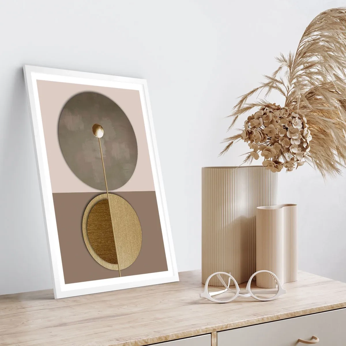 Pôster em moldura branca - Equilíbrio perfeito - 61x91 cm