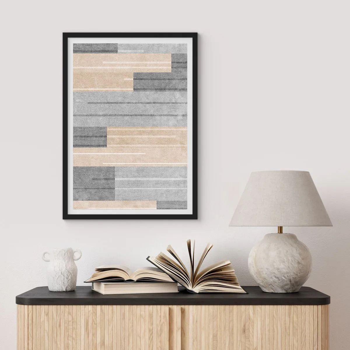 Pôster com moldura preta - Composição: mantenha vertical - 70x100 cm