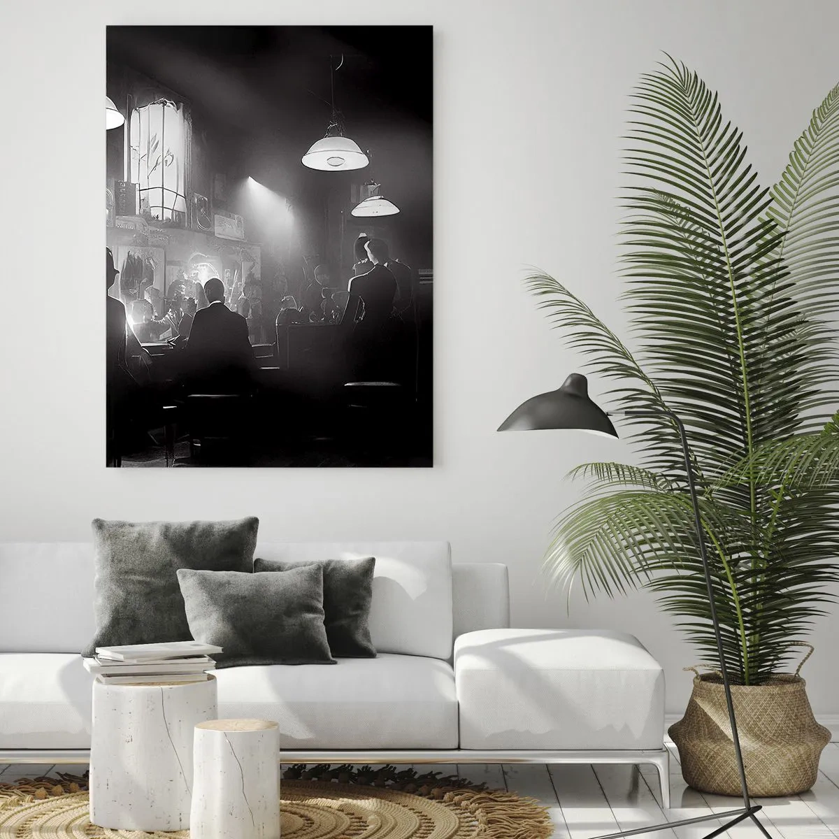 Quadro em vidro - Em uma atmosfera de jazz - 80x120 cm
