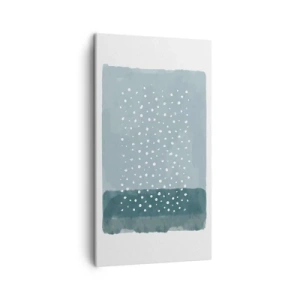 Quadro em tela - Cultivado em azul - 45x80 cm