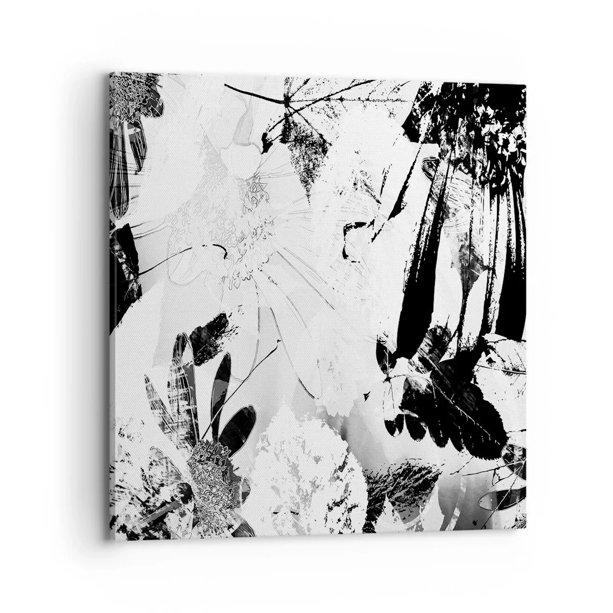 Quadro em tela - Outono a preto e branco - 70x70 cm