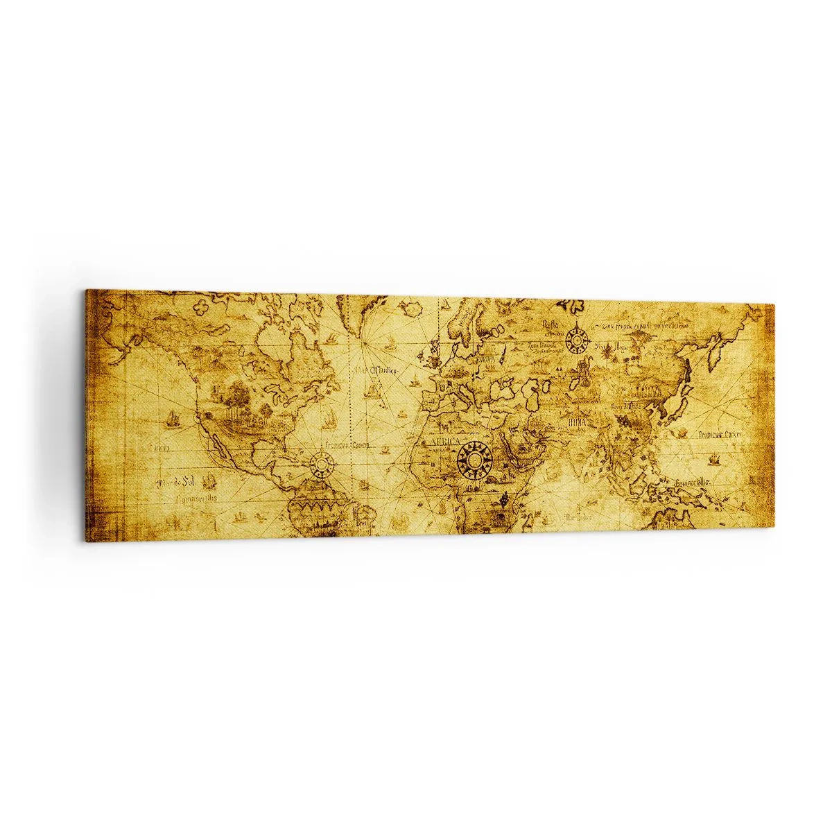 Quadro em tela - Mundo estranho - 160x50 cm