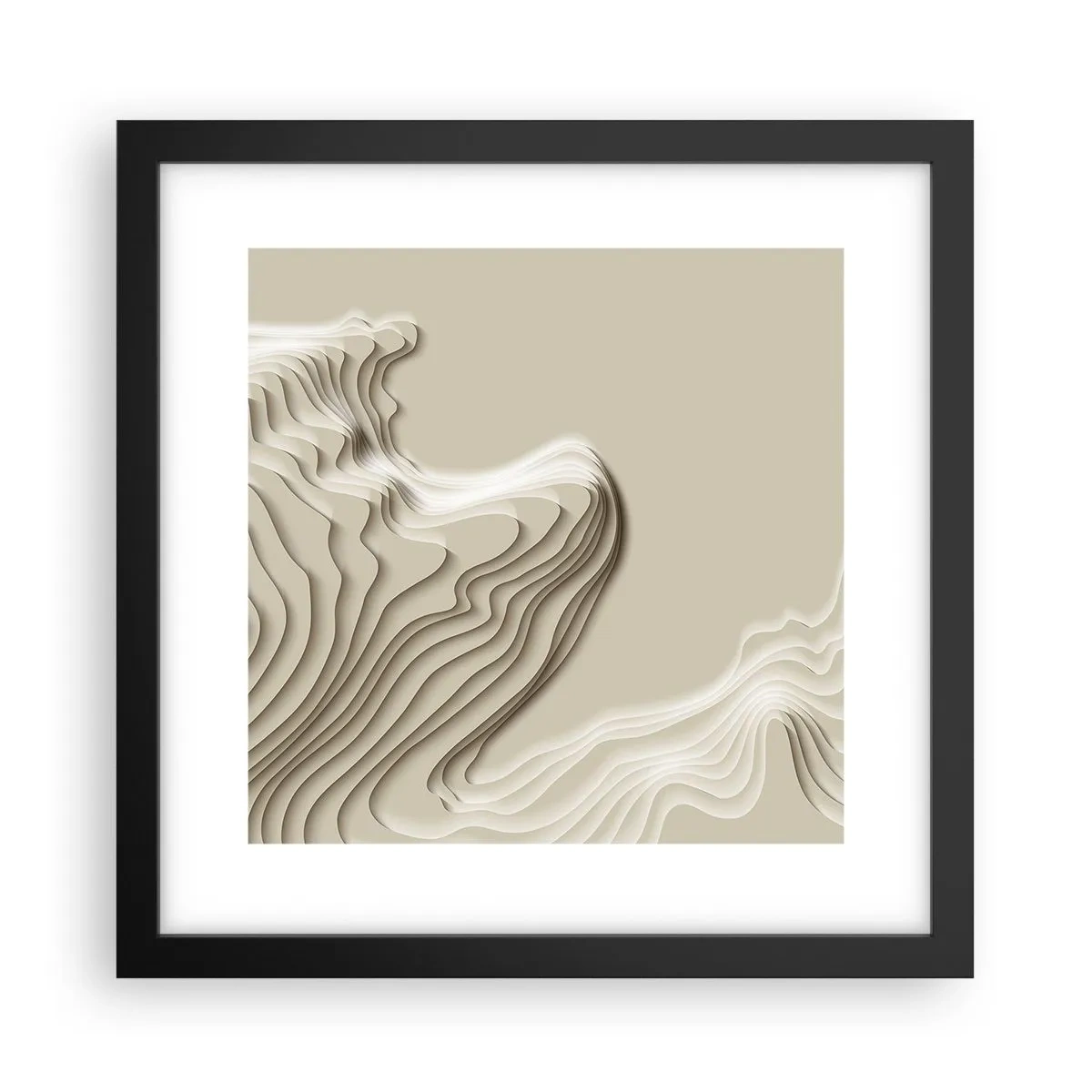 Pôster com moldura preta - Topografia da arte - 30x30 cm