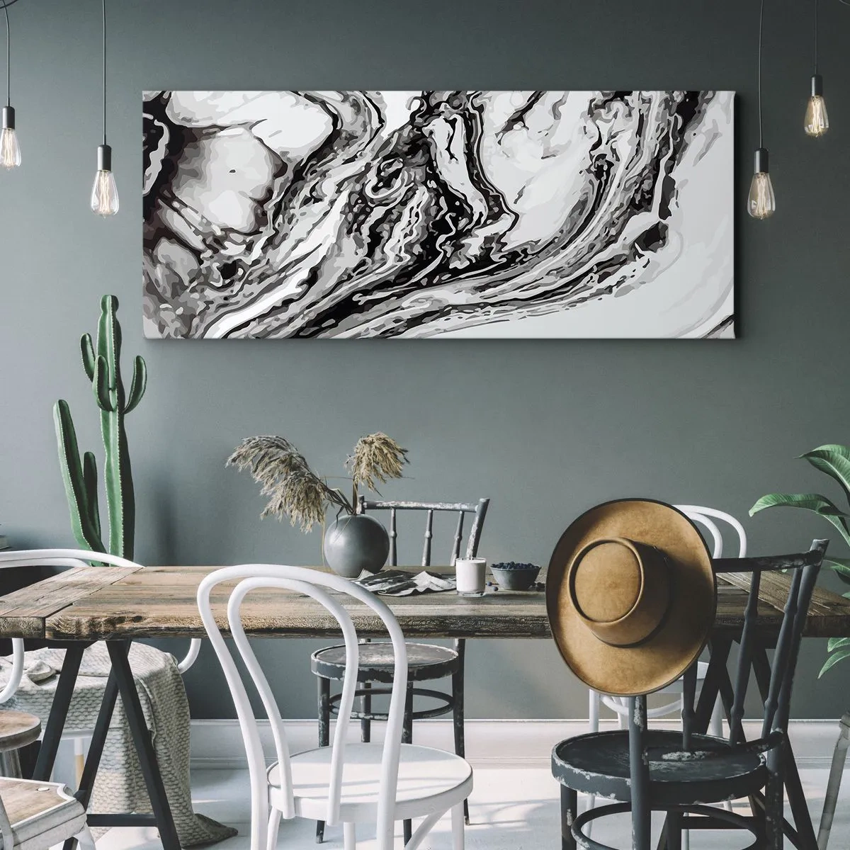 Quadro em tela - No princípio, era o caos - 140x50 cm