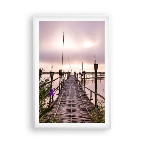 Pôster em moldura branca - Paz e tranquilidade da Ásia - 61x91 cm