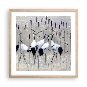 Pôster com moldura de carvalho claro - Entre os seus - 50x50 cm