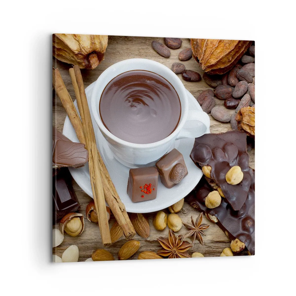 Quadro em tela - Da fábrica de chocolate de conto de fadas - 60x60 cm