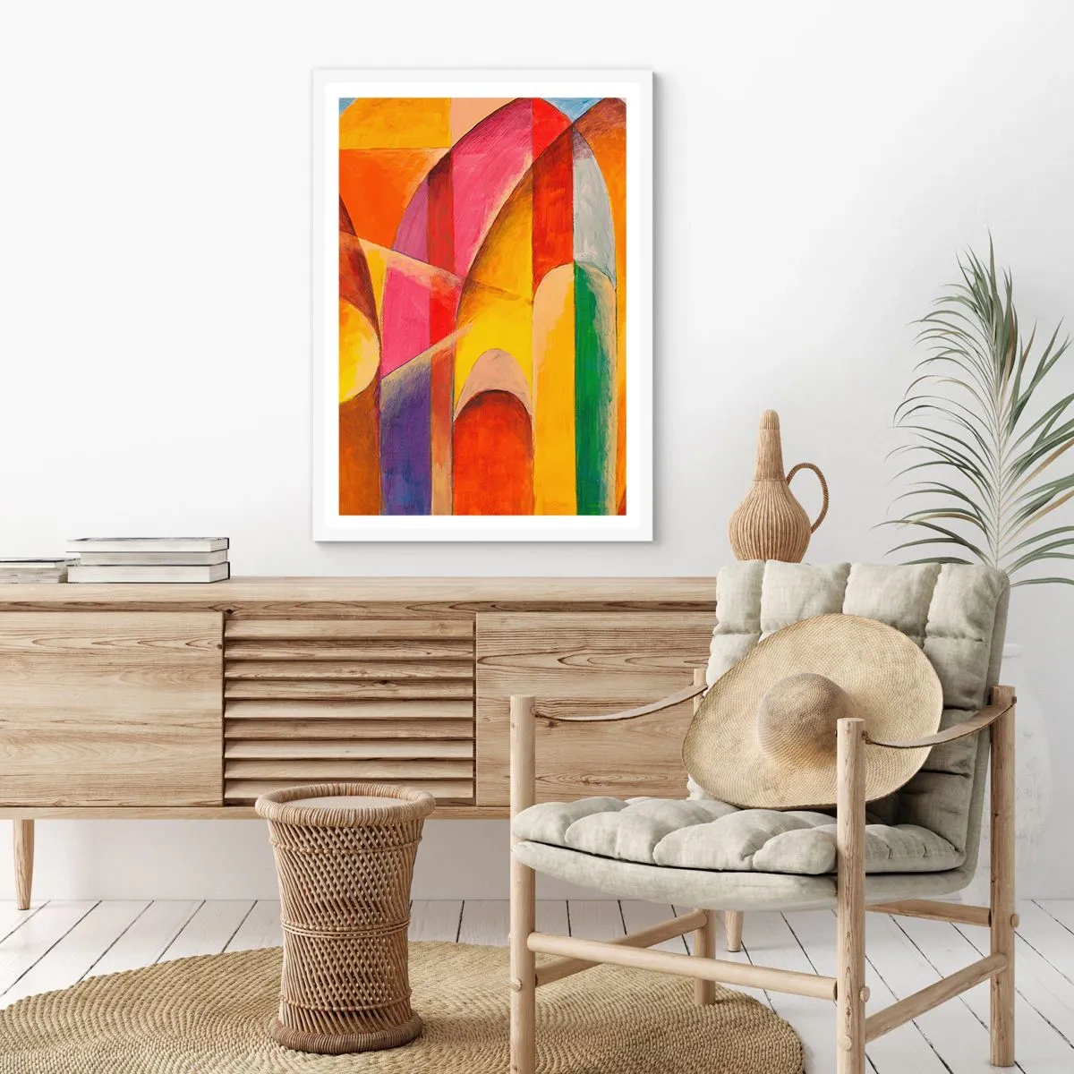Pôster em moldura branca - Catedral do Sol - 50x70 cm