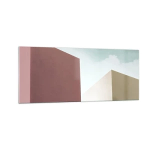 Quadro em vidro - A geometria de um verão ensolarado - 100x40 cm