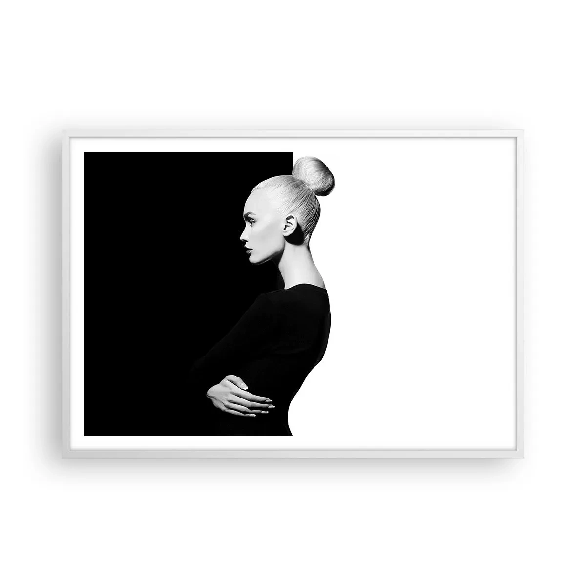 Pôster em moldura branca - Simplesmente mulher - 100x70 cm