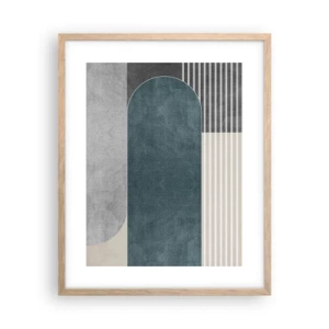 Pôster com moldura de carvalho claro - Composição ao nível - 40x50 cm