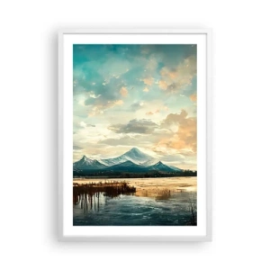 Pôster em moldura branca - Sob a proteção do céu - 50x70 cm