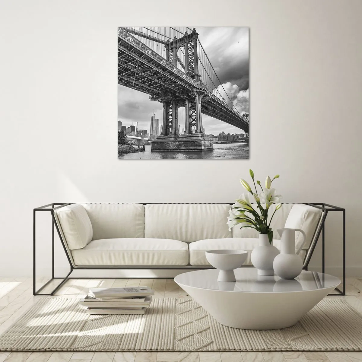 Quadro em vidro - Ao coração da cidade - 40x40 cm