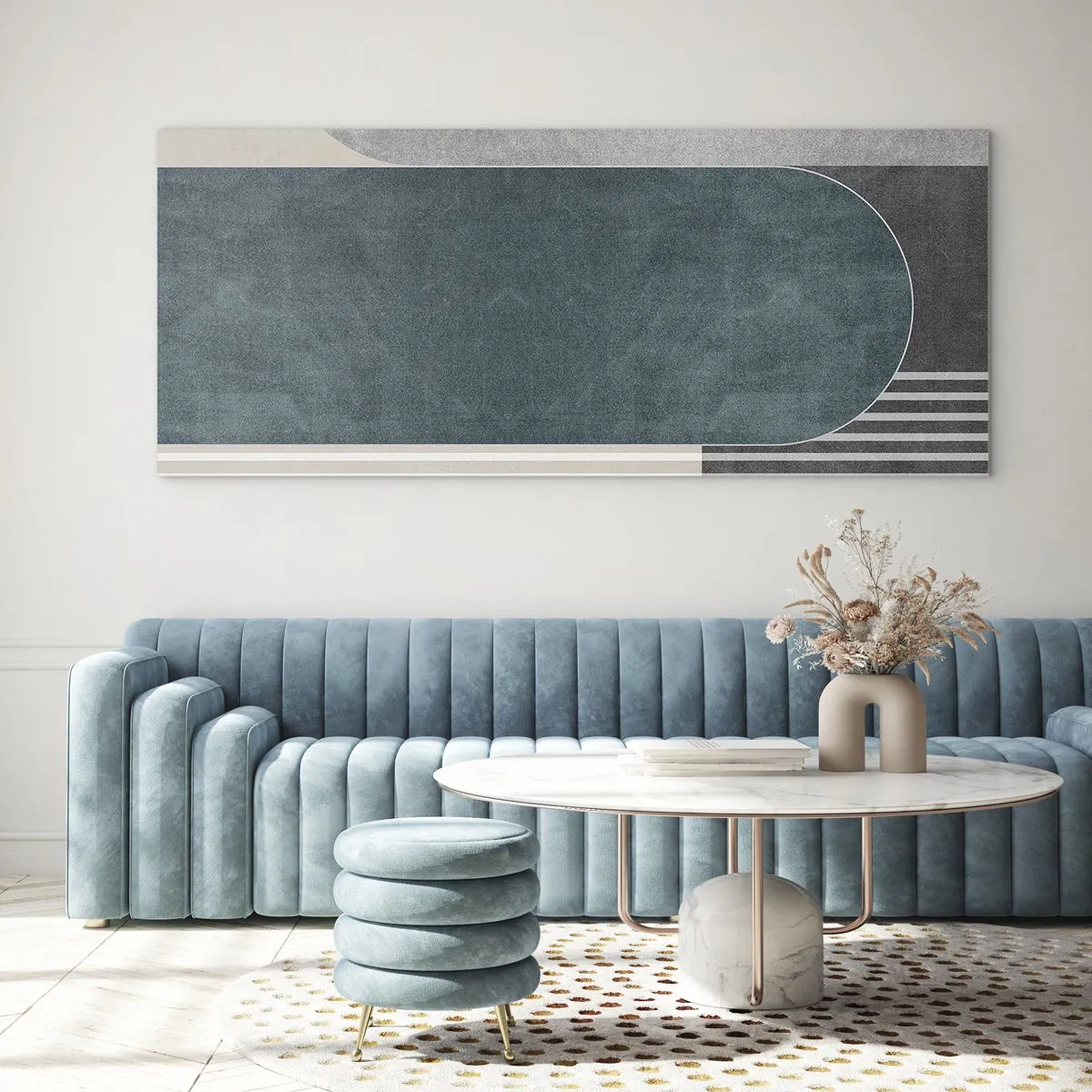 Quadro em vidro - Composição ao nível - 140x50 cm