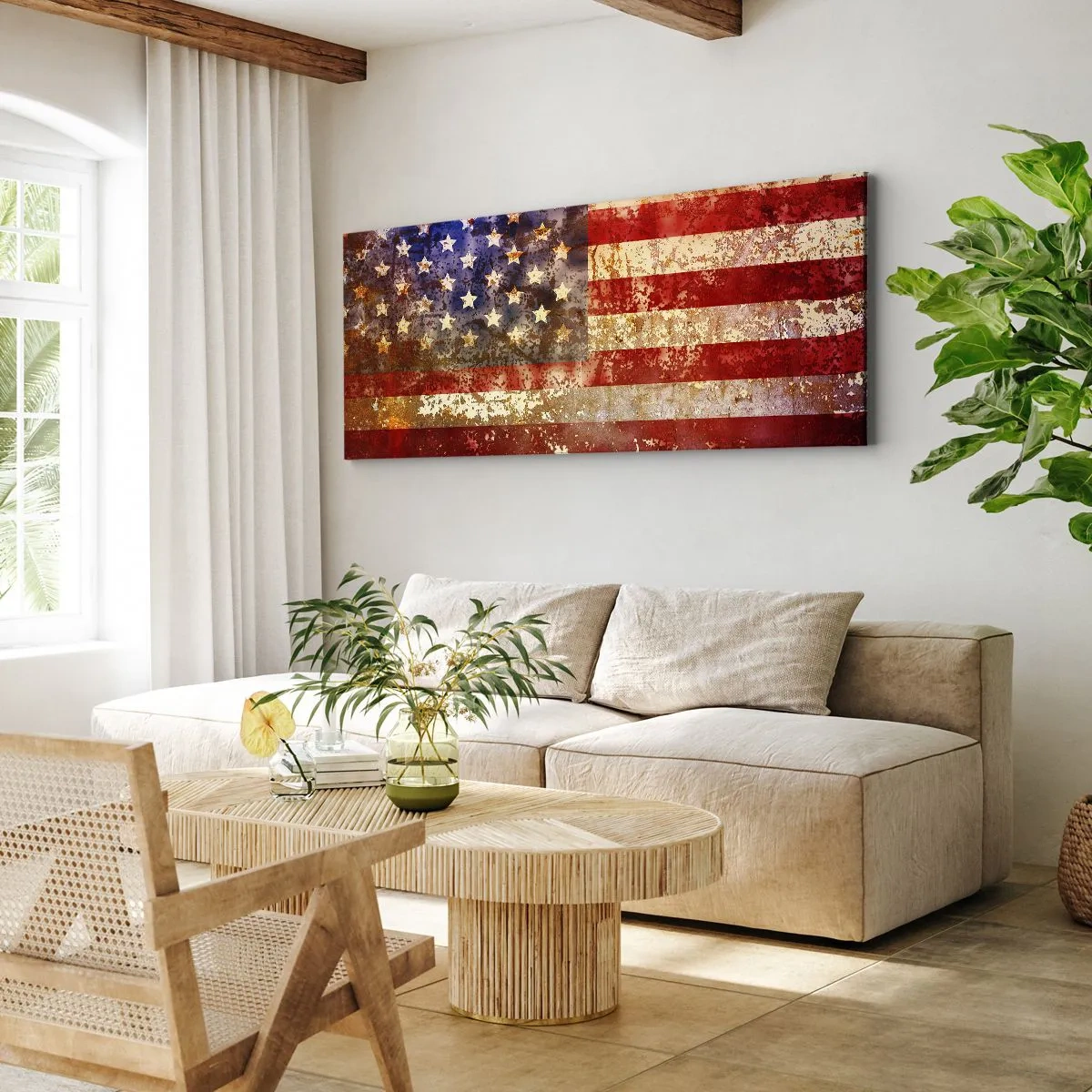 Quadro em tela - A glória não será esquecida - 100x40 cm